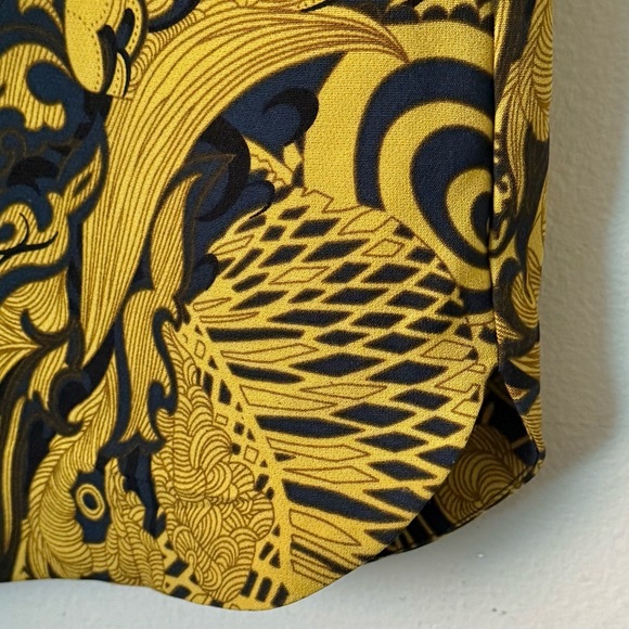 H&M Gold & Navy Floral Mini Tunic Dress - Picture 6 of 8